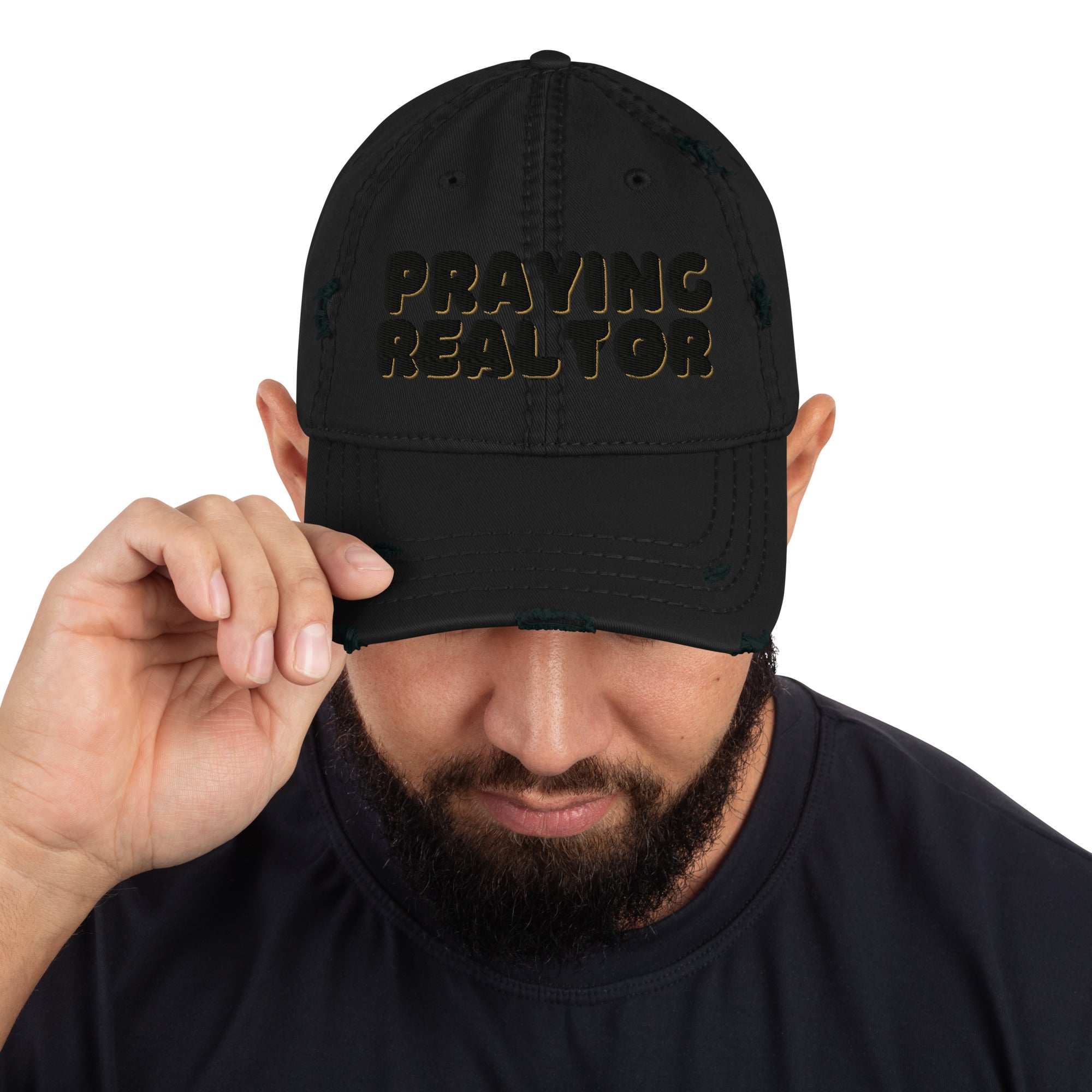 PRAYING REALTOR Distressed Hat